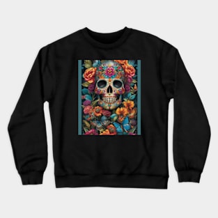 Dazzling Sugar Skull Art: Day of the Dead Delight Crewneck Sweatshirt